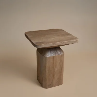 La Redoute Roux Mango Wood Square Side Table