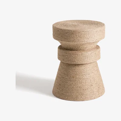 La Redoute Sablas Sculptural Jute Mango Side Table
