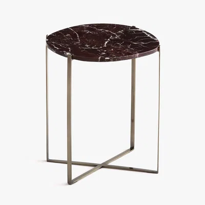 La Redoute Arambol Oval Side Table in Marble