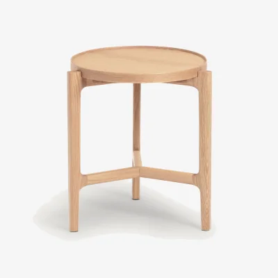 La Redoute Alyasa Side Table in Oak and Oak Veneer
