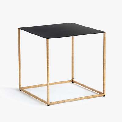 La Redoute Romy Rattan & Metal Side Table