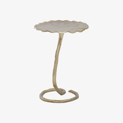 La Redoute Lilypad Design Gold Metal Side Table