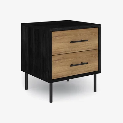 Marks & Spencer M&S Holt 2 Drawer Bedside Table - Natural Mix, Natural Mix