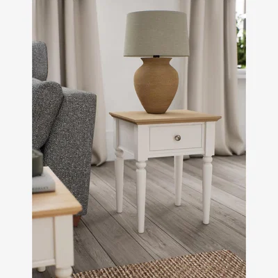 Marks & Spencer M&S Winchester Side Table - White Mix, White Mix