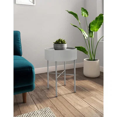 Marks & Spencer M&S Contemporary Side Table - White, White,Grey