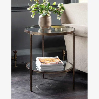 Marks & Spencer Gallery Direct Hudson Round Side Table - Brown Mix, Brown Mix