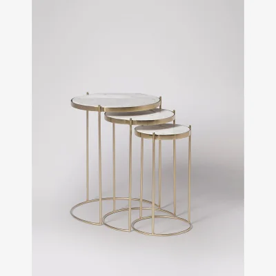Marks & Spencer Swoon Cassel Metal Trio Side Table Gold