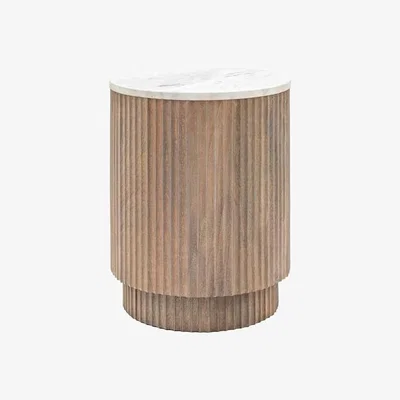 Marks & Spencer Gallery Direct Marmo Round Side Table - Grey, Grey