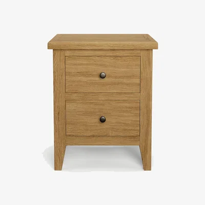 Marks & Spencer M&S Amersham 2 Drawer Bedside Table - Oak, Oak