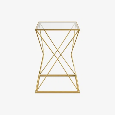 Marks & Spencer M&S Star Geometric Side Table - 1SIZE - Polished Brass, Polished Brass