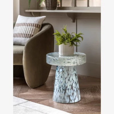 Marks & Spencer Gallery Direct Murano Glass Round Side Table White