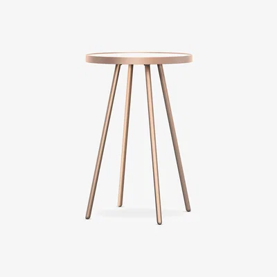 Marks & Spencer M&S Metal & Glass Round Side Table - 1SIZE - Copper, Copper,Gold