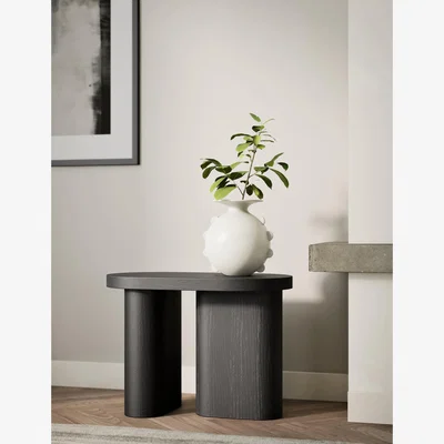 Marks & Spencer M&S X Kelly Hoppen Capsule Shape Side Table - Charcoal, Charcoal