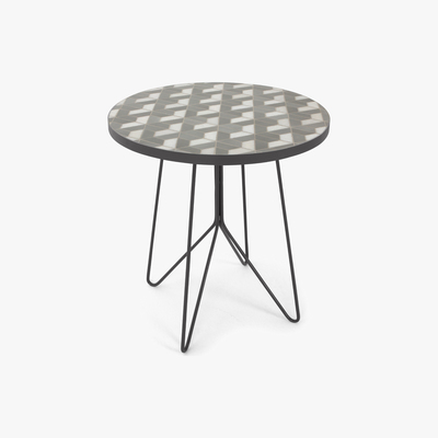 Made.com Indra Garden bistro table, grey and white marble