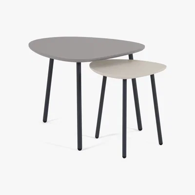 Made.com Nyla Nesting Tables, Tonal Grey