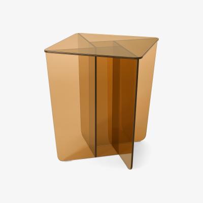 Made.com Oki Side Table, Caramel Glass