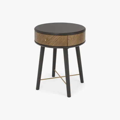 Made.com Belgrave Side Table With Drawer, Dark Stained Oak