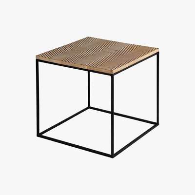 Maisons du Monde Black metal and printed mango tree side table