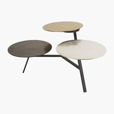 Maisons du Monde Side Table with 3 Removable Metal Trays