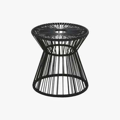 Maisons du Monde Garden side table in black resin and black metal