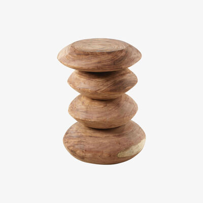 Maisons du Monde Hand-carved teak side table