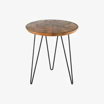 Maisons du Monde World Map Print End Table