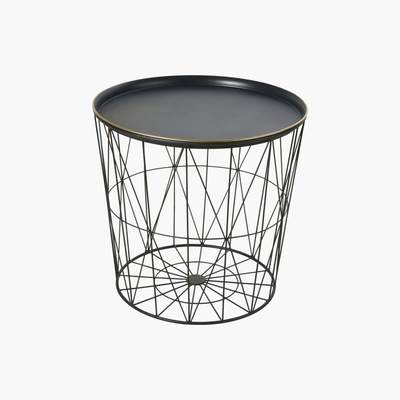 Maisons du Monde Black Metal Wire Side Table