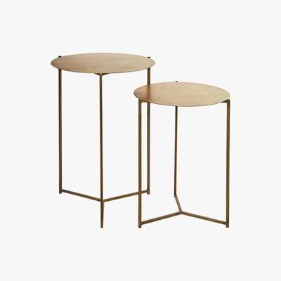 Maisons du Monde Aged Effect Gold Metal Side Table