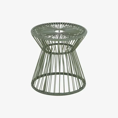 Maisons du Monde Garden side table in khaki resin and black metal