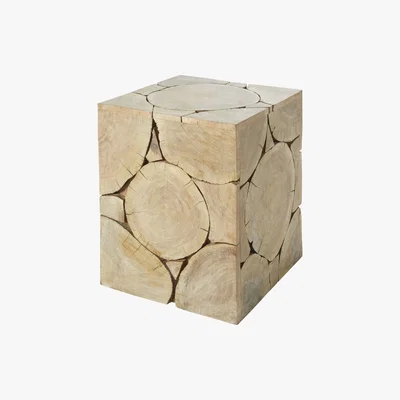Maisons du Monde Albizia Wood Side Table