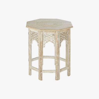 Maisons du Monde Carved mango wood side table