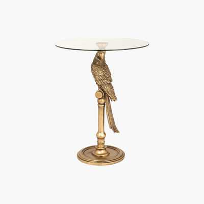 Maisons du Monde Animal Side Table with Glass Top