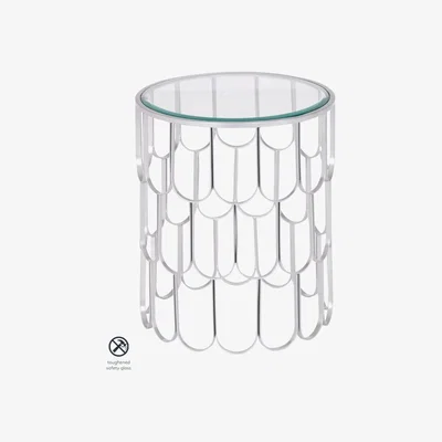 My Furniture Pino Silver Side Table
