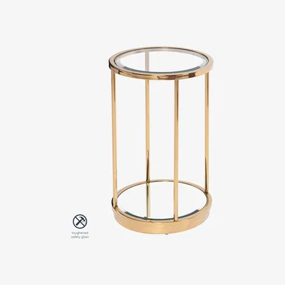 My Furniture Rippon Brass Circular Side Table