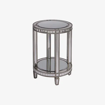My Furniture Antoinette Toughened Mirror Side Table