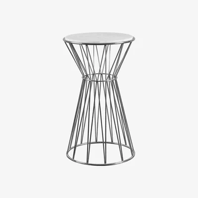 My Furniture Mali Silver Side Table