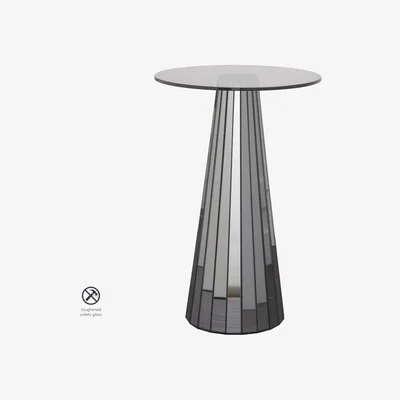 My Furniture Emmeline Smoked Mirror Side Table