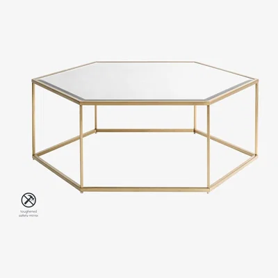 My Furniture Alveare Brass  Coffee Table