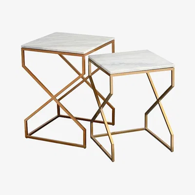 My Furniture Alhambra Brass Nesting tables