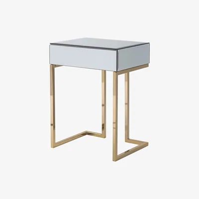 My Furniture Lorenzo Toughened Mirror Side Table