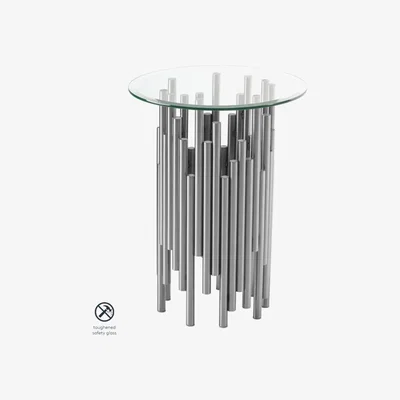 My Furniture Rubell Silver Side Table