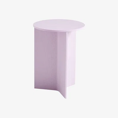 Made in Design Slit Wood End table - / Top - Ø 35 X H 47 cm / Wood by Hay Pink
