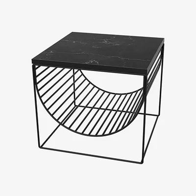 Made in Design Sino End table - / Magazine rack - Marble by AYTM Black