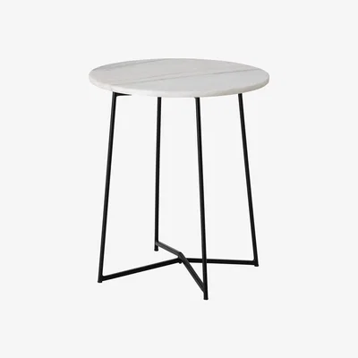 Made in Design Anou End table - / Marble - Ø 30.5 cm by Bloomingville White
