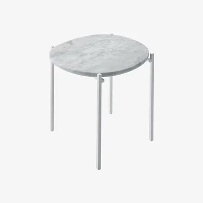 Made in Design Niobe End table - Marble/ 48 x 46 cm by Zanotta White