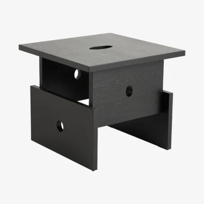 Made in Design Wood Box End table wood black / 40 x 40 x H 35 cm - Hay