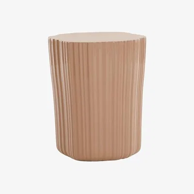 Made in Design Corteza End table plastic material beige / 36 x 38 x H 48 cm - Kartell