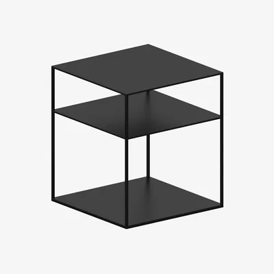 Made in Design Slim Irony Triplet End table metal black / 40 x 40 x H 46 cm - Zeus