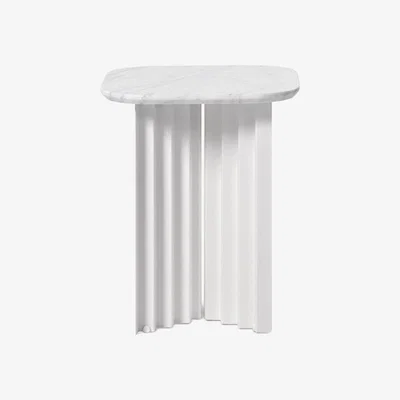 Made in Design Plec Small End table - / Marble - 37 x 37 x H 45 cm by RS BARCELONA White