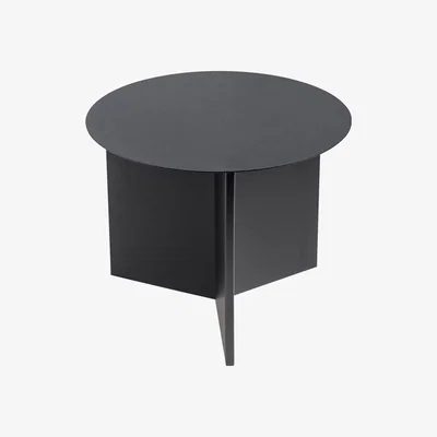 Made in Design Slit Round End table - Ø 45 X H 35.5 cm by Hay Black